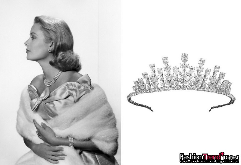 靈氣之師：由摩納哥王妃葛蕾絲•凱莉 (Princess Grace of Monaco) 配戴的頭冠<br>
黃金、鉑金及鉆石，1976年<br>
<br>
銀幕女神葛蕾絲•凱莉 (Grace Kelly) 演活了她自己的童話——當她于1956年下嫁摩納哥雷尼爾王子時，全球為之雀躍不已。<br>
<br>
此前一年的1955年，摩納哥公國已委托 Van Cleef & Arpels 梵克雅寶創(chuàng)作一套訂婚珠寶，包括三圈項鏈、手鐲、耳環(huán)及一枚指環(huán)。三個月后，品牌獲頒"摩納哥公國指定供貨商""Official Supplier to the Principality of Monaco"的榮譽頭銜。整套珠寶由此成為葛蕾絲•凱莉王妃生活的一部分，伴隨她走過無數(shù)官方場合和私人聚會，也真切傳載了品牌和王妃之間的親密關(guān)系。<br>
<br>
葛蕾絲•凱莉王妃多次于摩納哥的 Van Cleef & Arpels 梵克雅寶精品店選購珠寶，包括一枚以鉆石和藍寶石鑲嵌的花朵胸針、一串于1970年代設(shè)計的黃金糙面長項鏈、Alhambra項鏈、Roses de Noël胸針和耳環(huán)、一個Daisy百寶匣、一頂Swan頭冠、珊瑚和鉆石長項鏈及胸針套裝。<br>
<br>
1978年，Van Cleef & Arpels梵克雅寶再次見證摩納哥的王室婚盟。在女兒卡羅琳公主 (Caroline) 與菲利普‧賈納 (Philip Jugnot) 的婚禮上，葛蕾絲•凱莉王妃戴上品牌設(shè)計的鉑金鑲嵌梨形、欖形及圓形鉆石冠冕，重77.34克拉。<br>
<br>
Van Cleef & Arpels 梵克雅寶典藏 