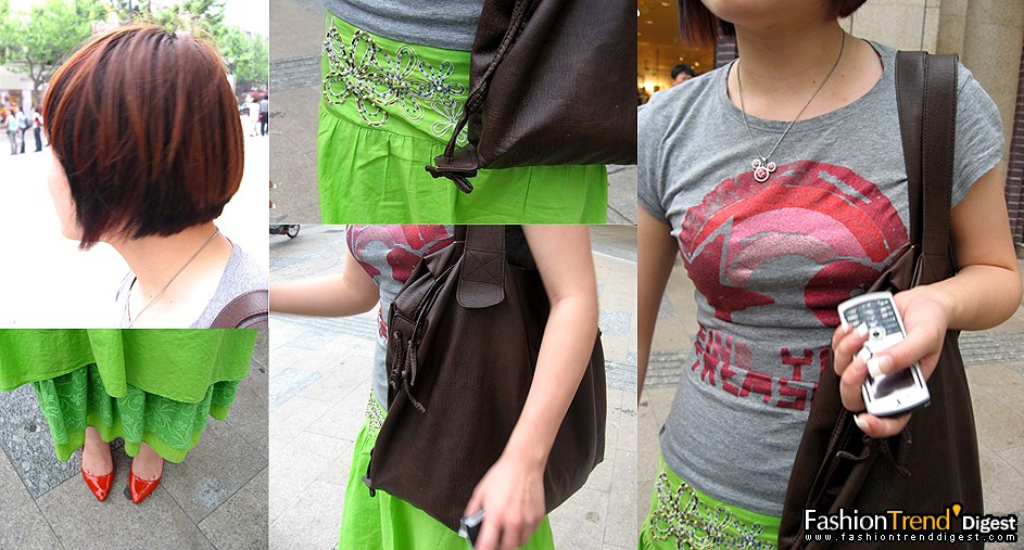 名字：Carmen<br>
職業：視覺商品陳列<br>
年齡：23<br>
Tops：Zara<br>
裙子：Etam<br>
鞋子：Zara<br>
包：無<br>
喜歡的品牌：H&M、Zara、DKNY、BCBG<br>
穿衣風格：休閑<br>
購買場所：商場<br>
時尚媒體：Yoho<br>
 